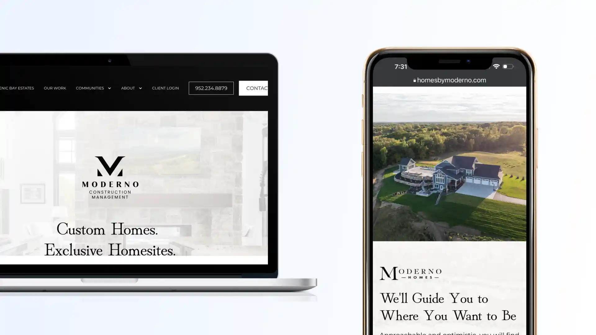 See site by Feedbackwrench Moderno Construction Management 